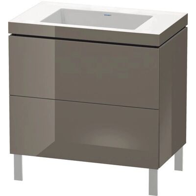 Duravit L-Cube Möbelwaschtisch c-bonded - 80x48cm - Flannel Grey Hochglanz Duravit L-Cube Möbelwaschtisch c-bonded - 80x48cm - Flannel Grey Hochglanz