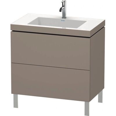 Duravit L-Cube Badezimmer-Set - Basalt Matt, 80x48 cm, 2 Schubladen Duravit L-Cube Badezimmer-Set - Basalt Matt, 80x48 cm, 2 Schubladen