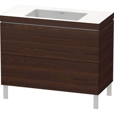 Duravit L-Cube Möbelwaschtisch - Nussbaum gebürstet, 100x48 cm, 2 Auszüge Duravit L-Cube Möbelwaschtisch - Nussbaum gebürstet, 100x48 cm, 2 Auszüge