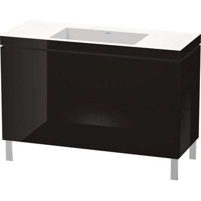 Duravit L-Cube Schwarz Hochglanz Wand-Waschtisch-Set Duravit L-Cube Schwarz Hochglanz Wand-Waschtisch-Set
