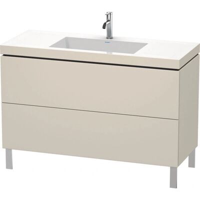 Duravit L-Cube Möbelwaschtisch c-bonded mit Unterbau, 120x48 cm, 2 Schubladen, ohne Überlauf - Taupe Duravit L-Cube Möbelwaschtisch c-bonded mit Unterbau, 120x48 cm, 2 Schubladen, ohne Überlauf - Taupe
