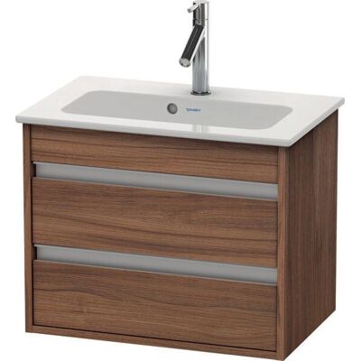 Duravit Nussbaum Natur Wandhängendes Badezimmer-Schrank - 2 Schubladen, Soft-Close Duravit Nussbaum Natur Wandhängendes Badezimmer-Schrank - 2 Schubladen, Soft-Close