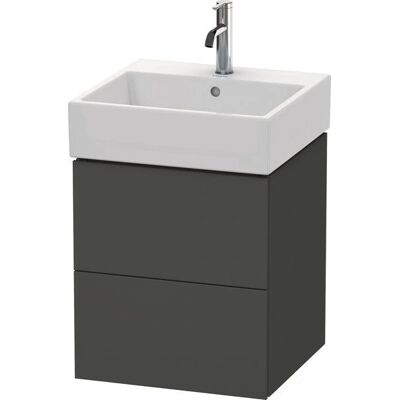 Duravit Wandhängender Waschtischunterbau - Graphit Matt, Rechteckig, 2 Schubladen, 48,4x45,9 cm Duravit Wandhängender Waschtischunterbau - Graphit Matt, Rechteckig, 2 Schubladen, 48,4x45,9 cm