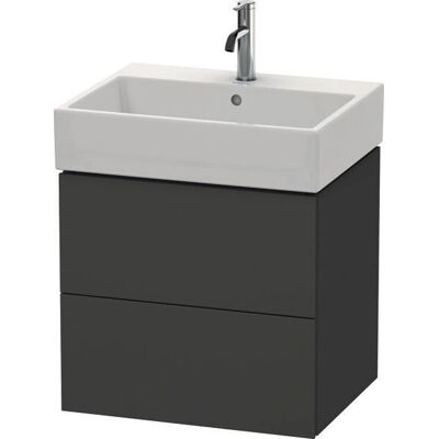 Duravit L-Cube Wandhängender Waschtischunterbau - 2 Schubkästen, Graphit Matt Duravit L-Cube Wandhängender Waschtischunterbau - 2 Schubkästen, Graphit Matt