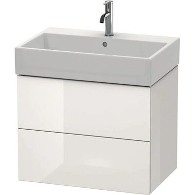 Duravit L-Cube Wandhängender Waschtisch-Unterbau - Weiß Hochglanz, 2 Schubladen, 68,4x45,9 cm Duravit L-Cube Wandhängender Waschtisch-Unterbau - Weiß Hochglanz, 2 Schubladen, 68,4x45,9 cm
