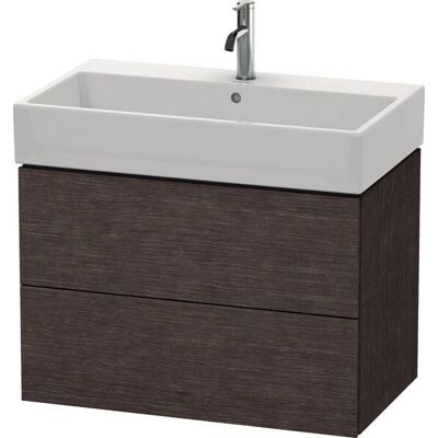 Duravit L-Cube Wandhängender Waschtischunterbau - 2 Schubkästen - Eiche Dunkel gebürstet Duravit L-Cube Wandhängender Waschtischunterbau - 2 Schubkästen - Eiche Dunkel gebürstet