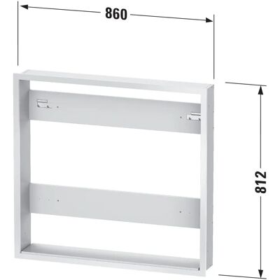 Duravit Weiß Matt Spiegel Einbauset für LM Good & Better - 86,1x78,7cm Duravit Weiß Matt Spiegel Einbauset für LM Good & Better - 86,1x78,7cm
