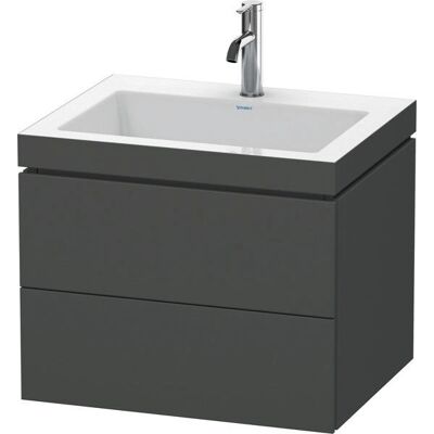 Duravit L-Cube Wandhäng Waschtisch mit 2 Schubladen - Graphit Matt Duravit L-Cube Wandhäng Waschtisch mit 2 Schubladen - Graphit Matt