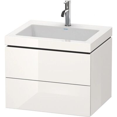 Duravit L-Cube Möbelwaschtisch c-bonded - Hochglanz Weiß - Badmöbel Duravit L-Cube Möbelwaschtisch c-bonded - Hochglanz Weiß - Badmöbel