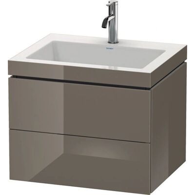 Duravit L-Cube Möbelwaschtisch c-bonded - Flannel Grey Hochglanz - Badmöbel Duravit L-Cube Möbelwaschtisch c-bonded - Flannel Grey Hochglanz - Badmöbel