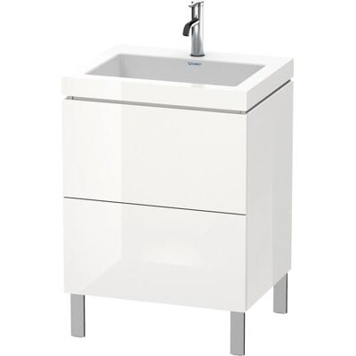 Duravit L-Cube Möbelwaschtisch Set - Weiß Hochglanz, 60x48cm, 2 Auszüge Duravit L-Cube Möbelwaschtisch Set - Weiß Hochglanz, 60x48cm, 2 Auszüge