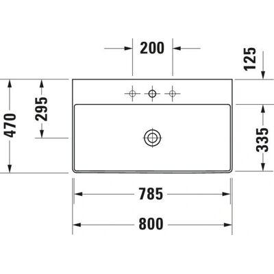 Duravit DuraSquare Wandmontage Waschbecken Duravit DuraSquare Wandmontage Waschbecken