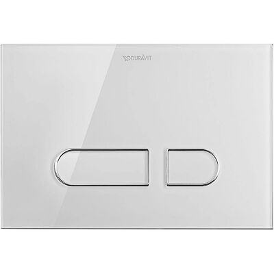 Duravit DuraSystem WC Betätigungsplatte - Mechanisch, 229x157mm, Weißes Glas Duravit DuraSystem WC Betätigungsplatte - Mechanisch, 229x157mm, Weißes Glas
