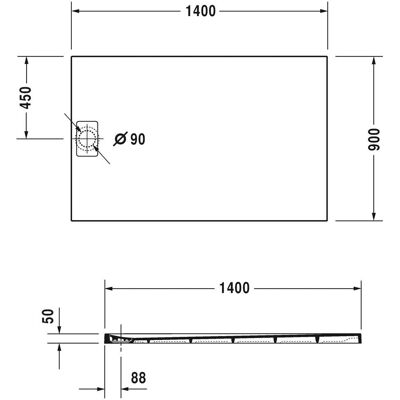 Duravit Stonetto Rechteck Duschwanne - Mineralguss, Antirutsch Duravit Stonetto Rechteck Duschwanne - Mineralguss, Antirutsch