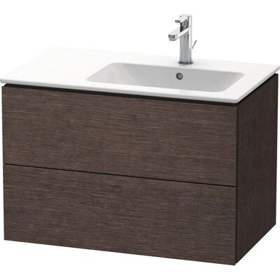 Duravit L-Cube Wandhängender Waschtischunterbau - Eiche Dunkel gebürstet Duravit L-Cube Wandhängender Waschtischunterbau - Eiche Dunkel gebürstet