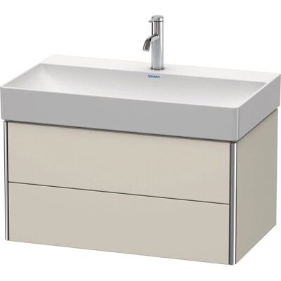 Duravit XSquare Wandhängender Waschtischunterbau - Taupe Matt - 2 Schubladen Duravit XSquare Wandhängender Waschtischunterbau - Taupe Matt - 2 Schubladen