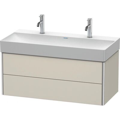 Duravit XSquare Wandhängender Waschtischunterbau - Rechteck, 2 Schubkästen, Taupe Matt Duravit XSquare Wandhängender Waschtischunterbau - Rechteck, 2 Schubkästen, Taupe Matt