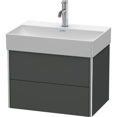 Duravit XSquare Wandhängender Waschtischunterbau Graphit - 2 Schubkästen Duravit XSquare Wandhängender Waschtischunterbau Graphit - 2 Schubkästen