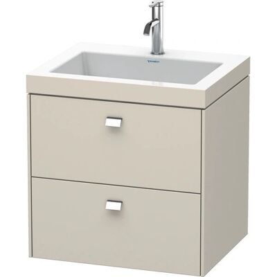 Duravit Taupe Matt Wandhängendes Badset - c-bonded, 2 Schubladen, 600x480mm Duravit Taupe Matt Wandhängendes Badset - c-bonded, 2 Schubladen, 600x480mm