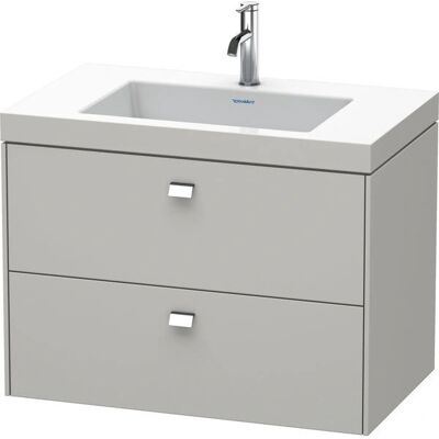 Duravit Brioso Möbelwaschtisch c-bonded - 2 Schubkästen - Wandhängend - Betongrau Matt Duravit Brioso Möbelwaschtisch c-bonded - 2 Schubkästen - Wandhängend - Betongrau Matt