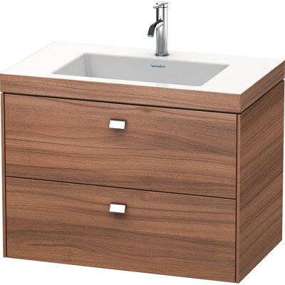 Duravit Nussbaum Natur Wandhängendes Set mit Möbelwaschtisch Duravit Nussbaum Natur Wandhängendes Set mit Möbelwaschtisch
