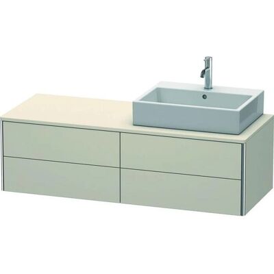 Duravit XS4913R9191 Wandhängender Waschtisch mit 4 Schubladen - Rechteck Taupe Matt Duravit XS4913R9191 Wandhängender Waschtisch mit 4 Schubladen - Rechteck Taupe Matt
