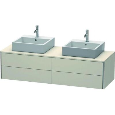 Duravit XSquare Wandhängender Waschtischunterbau - 4 Schubladen, Taupe Duravit XSquare Wandhängender Waschtischunterbau - 4 Schubladen, Taupe