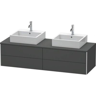 Duravit XSquare Wandhängender Waschtisch-Unterschrank - 4 Schubladen, Graphit Matt Duravit XSquare Wandhängender Waschtisch-Unterschrank - 4 Schubladen, Graphit Matt