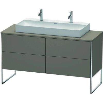 Duravit XSquare Bodenstehender Waschtischunterbau - 4 Auszüge - Flannel Grey Seidenmatt - Badezimmermöbel Duravit XSquare Bodenstehender Waschtischunterbau - 4 Auszüge - Flannel Grey Seidenmatt - Badezimmermöbel