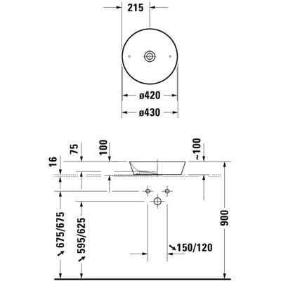 Duravit Aufsatzbecken Cape Cod - Weiß - Rund, Ohne Überlauf, Ohne Hahnloch Duravit Aufsatzbecken Cape Cod - Weiß - Rund, Ohne Überlauf, Ohne Hahnloch
