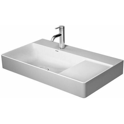 Lavoar Duravit DuraSquare - 80x47cm, Alb, Stângă, Fără Supraîncărcare Lavoar Duravit DuraSquare - 80x47cm, Alb, Stângă, Fără Supraîncărcare