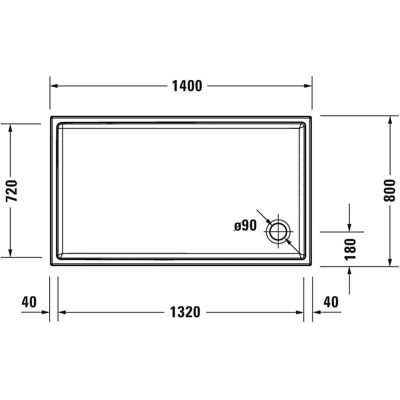 Duravit Piatto rechteckige Duschanne - Duschwanne Duravit Piatto rechteckige Duschanne - Duschwanne