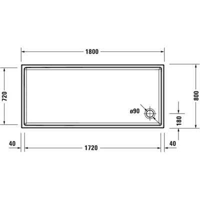 Duravit Starck Slimline Rechteck-Duschwanne - Duschwanne Duravit Starck Slimline Rechteck-Duschwanne - Duschwanne