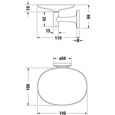 Duravit Starck T Seifenschale - Wandmontage, Schwarz Matt Duravit Starck T Seifenschale - Wandmontage, Schwarz Matt