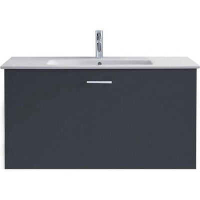 Duravit XBase Wandhängender Waschtisch Unterschrank - Graphit Matt/Chrom - 80 cm Duravit XBase Wandhängender Waschtisch Unterschrank - Graphit Matt/Chrom - 80 cm