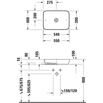 Duravit Marcă Model - Vas de ceramică dreptunghiular - Vas de chiuvetă Duravit Marcă Model - Vas de ceramică dreptunghiular - Vas de chiuvetă