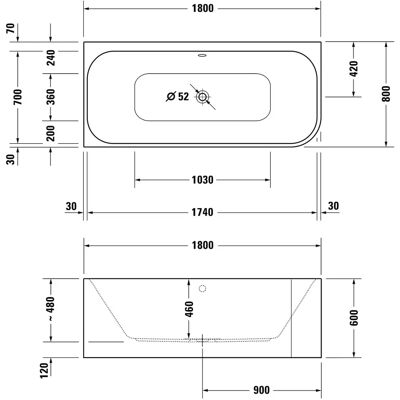 Duravit Graphit Supermatt Happy D.2 Plus Eckbadewanne 180x80cm - Badewanne Duravit Graphit Supermatt Happy D.2 Plus Eckbadewanne 180x80cm - Badewanne