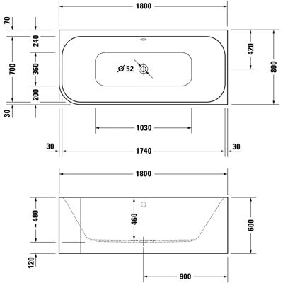 Duravit Happy D.2 Plus Eckbadewanne - Badewanne Duravit Happy D.2 Plus Eckbadewanne - Badewanne