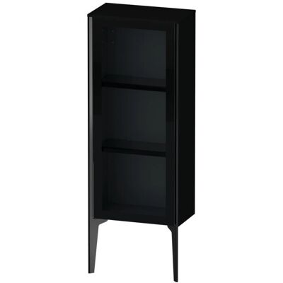 Duravit XViu Wandhängender Schrank - 1 Tür, Schwarz Hochglanz / Parsol Grau Duravit XViu Wandhängender Schrank - 1 Tür, Schwarz Hochglanz / Parsol Grau