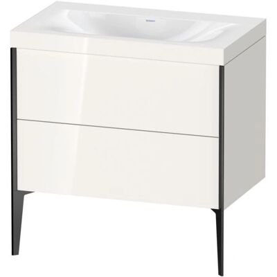 Duravit Weiß Hochglanz C-Bonded Waschtisch-Set mit 2 Schubladen Duravit Weiß Hochglanz C-Bonded Waschtisch-Set mit 2 Schubladen