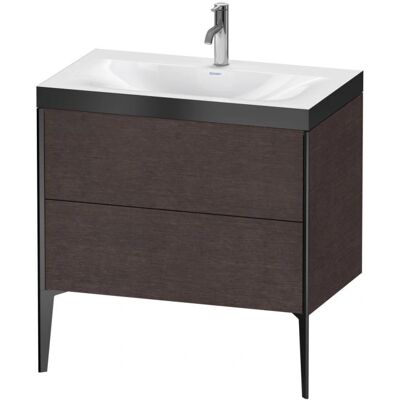 Duravit Dunkles Eichen Waschbecken-Set mit 2 Schubladen - Waschtisch Duravit Dunkles Eichen Waschbecken-Set mit 2 Schubladen - Waschtisch