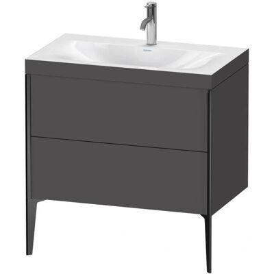 Duravit Xviu C-Bonded Set Waschbecken - 2 Schubladen - Schwarz Matt Duravit Xviu C-Bonded Set Waschbecken - 2 Schubladen - Schwarz Matt