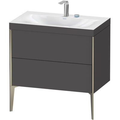 Duravit Xviu C-Bonded Set - Wandmontiertes Waschbecken, 2 Schubladen, Graphit Matt Duravit Xviu C-Bonded Set - Wandmontiertes Waschbecken, 2 Schubladen, Graphit Matt
