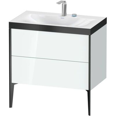 Duravit Xviu C-Bonded Set - Waschtisch - Weiß Hochglanz/Schwarz Profil Duravit Xviu C-Bonded Set - Waschtisch - Weiß Hochglanz/Schwarz Profil