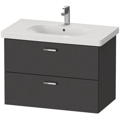Duravit XBase Wandhängender Waschtischunterbau - 80cm, 2 Schubladen, Graphit Matt Duravit XBase Wandhängender Waschtischunterbau - 80cm, 2 Schubladen, Graphit Matt