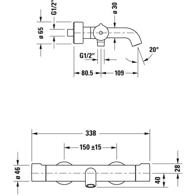 Duravit C.1 Termostat de Perete - Controlul Temperaturii Băii Duravit C.1 Termostat de Perete - Controlul Temperaturii Băii