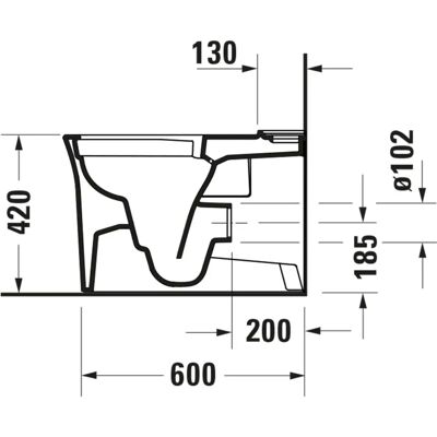 Duravit White Tulip Stand-WC Rimless, 4,5L, Weiß - Toilette Duravit White Tulip Stand-WC Rimless, 4,5L, Weiß - Toilette