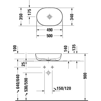 Lavabo de encimera ovalado Duravit Luv - Lavabo Lavabo de encimera ovalado Duravit Luv - Lavabo