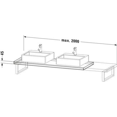 Duravit L-Cube Weiß Matt Wandkonsole - Konsole für Waschbecken Duravit L-Cube Weiß Matt Wandkonsole - Konsole für Waschbecken