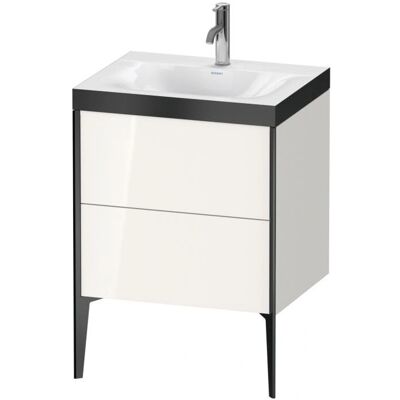 Duravit Xviu Bodenstehend Set - Weiß Hochglanz / Schwarz Matt - Waschtisch Duravit Xviu Bodenstehend Set - Weiß Hochglanz / Schwarz Matt - Waschtisch